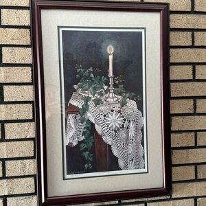 Patty Bailey Sheets “Candlelight lace” print, framed 72/500